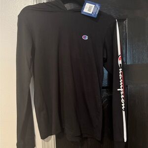 Champion KIDS Black Lightweight Hoodie Pullover Size Large Kids 10-12 NWT